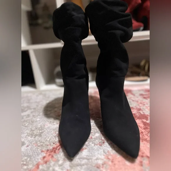 SCHUTS Black Suede Slouchy Boots - Picture 2 of 5